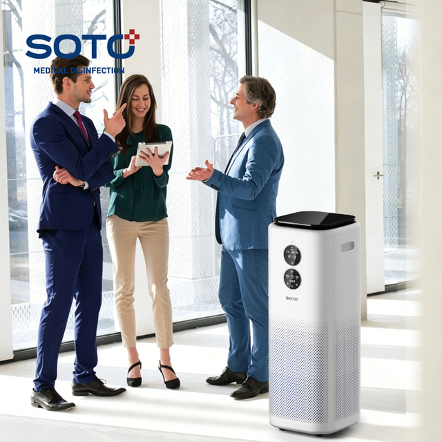 SOTO Y9 Portable Electric Air Purifier with H13 HEPA Filter UV-C Lamp Smart Control Low Noise & Negative Ion for Home Use