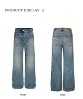 Jean slim pour homme, style hip hop, denim, noir, haute qualité