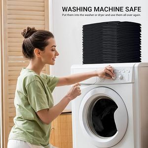 Supermarket Grocery Shopping Recycled Washable T-Shirt W Cut Vest Tote Black Non Woven Thank You <b>Bags</b> - Product Image 6