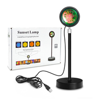 Kanlong USB Veilleuse de chevet intelligente Lampe de projection d'ambiance Projecteur à led Éclairage au sol Rainbow Sunset Light avec trépied