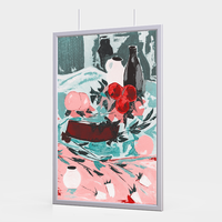 Boîte à lumière rectangulaire en cristal AF17 pour photographie avec publicité double face et couleur personnalisée