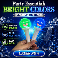 Mini porte-clés LED personnalisé avec logo - Lumière clignotante à piles pour accessoires de concert K- - Fête du Poisson d'avril - Nouvel An - Bâton LED