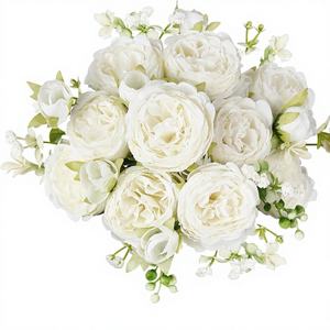 Peonías Artificiales, Flores de Seda para Decoración del Hogar, Ramo Artificial, Arreglos Florales Artificiales, Centros de Mesa para Comedor - Product Image 1