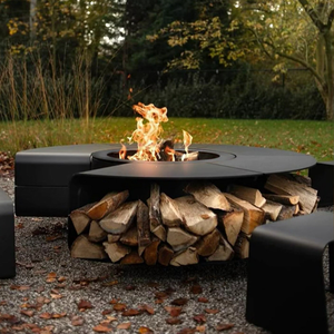 Custom Cast Iron Wood Burning Fireplace <b>Fire</b> <b>Pit</b> Furnture Outdoor Set - Product Image 4