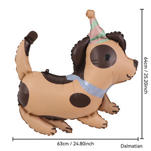 Balon dekorasi pesta balon hias Foil anjing hewan kartun lucu bentuk kustom pabrik - Product Image 6