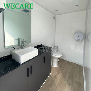 WECARE Remorque Sanitaire Portable 3 Unités, Toilettes Mobiles <span class=keywords><strong>de</strong></span> Luxe avec <span class=keywords><strong>Salle</strong></span> <span class=keywords><strong>de</strong></span> Douche, Location pour Événements Extérieurs, <span class=keywords><strong>Salle</strong></span> <span class=keywords><strong>de</strong></span> <span class=keywords><strong>Bain</strong></span> Publique Préfabriquée - Product Image 4