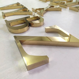 Lettere Personalizzate 3D in Ottone Dorato <span class=keywords><strong>per</strong></span> Insegne Esterne di <span class=keywords><strong>Negozi</strong></span> - Product Image 2
