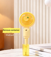 Ventilateur de refroidissement portable avec humidificateur à brume fine, mini-ventilateur personnel à 3 vitesses pour les voyages en plein air, la salle de sport, le maquillage et la maison