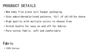 Lot de 5 Bodys Bébé Manches Courtes 100% Coton Doux pour Nouveau-nés Garçons Filles Vêtements - Product Image 5