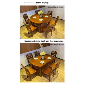 ชุดโต๊ะอาหารไม้จริงสไตล์โมเดิร์นพร้อมเก้าอี้ - Product Image 4