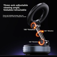Support magnétique pour téléphone portable à ventouse puissante, hauteur réglable et flexible, étanche, pour tableau de bord de voiture et utilisation sur bureau