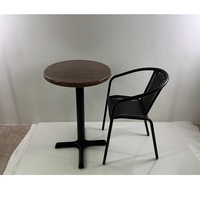 Table de salle à manger ronde de 70 cm pour restaurant commercial extérieur, mobilier moderne en bois antique pour salon, chambre et atelier