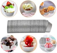 Gefrier schrank & Ofen Safe Mini 150ML Back becher Muffin Cupcake Ramekin Einweg-Aluminiumsc halen Runde Eierkuchen form Zinn folien pfannen