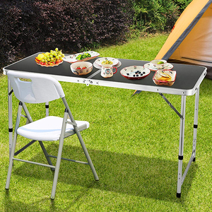 4-người Xách Tay Cắm Trại Ngoài Trời bàn ghế đặt có thể gập lại thiết kế kim loại <span class=keywords><strong>carton</strong></span> Nhôm phong cách hiện đại Vali lỗ dễ dàng du lịch - Product Image 5