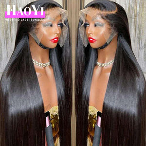 Peluca de Cabello Humano Natural Virgen Indio al por Mayor, Densidad 220%, Peluca Frontal Completa HD 13x6 con Encaje Transparente - Product Image 6