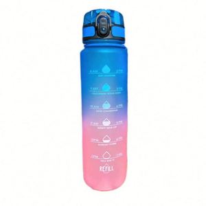 Gradient Large Capacity Sports Pop-Up Lid Reusable Food Safe Portable Outdoor Unisex Design High-Value Water Bottle - Product Image 2