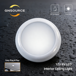 Lumière <span class=keywords><strong>LED</strong></span> à dôme en PC, étanche IP67, avec couvercle givré, en aluminium bicolore, différentes tailles au choix, <span class=keywords><strong>pour</strong></span> le plafond intérieur des <span class=keywords><strong>camping</strong></span>-cars et des fourgonnettes - Product Image 2