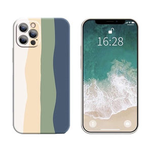 Venta al por mayor diseñador de color a prueba de golpes líquido suave silicona celular móvil caso para el iPhone 13 14 15 16 Pro Max - Product Image 3