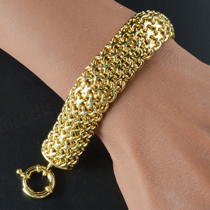 Zeadear - Cadena de Latón al por Mayor, Estilo Hip Hop, Chapada en Oro de 18k, Cadena Cubana con Eslabones de Botón de Marinero, Pulsera para Hombre y Mujer - Product Image 6