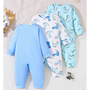 Conjunto de ropa de bebé recién nacido de alta calidad al por mayor Primavera Verano tops de punto lindo estampado mamelucos bebé - Product Image 2