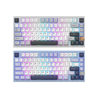 COX New Mechanical Cherry USB 2.0 Aluminum Full Size 80-Key Wireless 2.4Ghz RGB Gaming Keyboard Double Shot PBT Switch Caramel