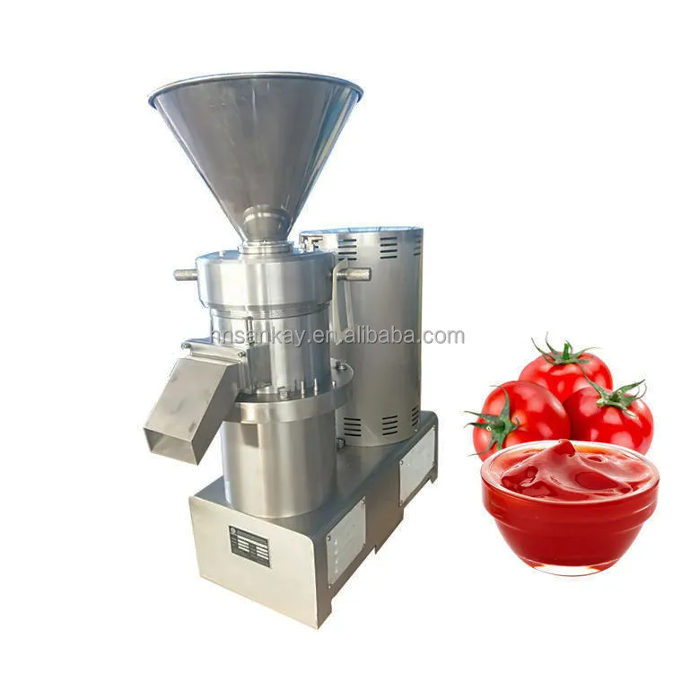 Knoflook Chilisaus Tomatenpuree Maken Rode Peper Chilisaus Verwerkingsmachine