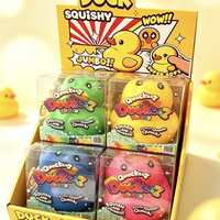 Adorable canard en caoutchouc souple et extensible, effet guimauve, jouet anti-stress pour cadeau de fête et décoration