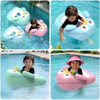 Flotteur de piscine pour bébé en forme de pingouin, siège de piscine pour tout-petits, cercle flottant, anneau de natation gonflable pour enfants de 2 à 4 ans