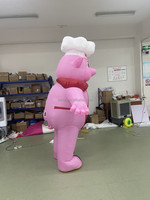 Modèle gonflable personnalisé de chef de porc gonflable pour la publicité de restaurant