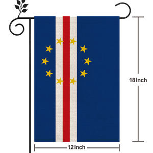 Bandera de <span class=keywords><strong>Cabo</strong></span> Verde Material de lino de alta calidad para exteriores 12*18 pulgadas Más estilos para elegir - Product Image 2