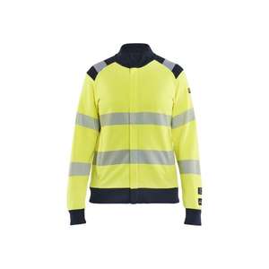 BLAKLADER - 347117623389XS Sweatshirt Multinorm Hi-Vis Femme Zip Hi-vis jaune/bleu marine-EAN 7330509891605 HI-VIS WORKWEAR - Product Image 5