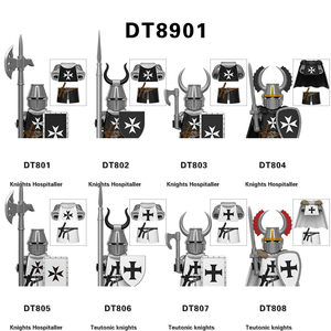 Blocs de construction militaires, figurines de soldats, cadeaux, jouets, série science-fiction, <span class=keywords><strong>chevalier</strong></span> médiéval, légion, armes, bouclier, drapeau, croisiers - Product Image 5