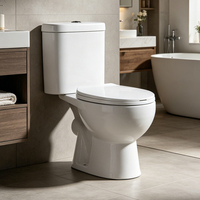 WC de luxe gris ivoire sur pied, toilettes deux pièces rose pour salle de bain