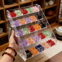 Boîte de présentation de comptoir en acrylique transparent multi-compartiments pour bijoux, bracelets et perles, organisateur de bureau, support de rangement à grille