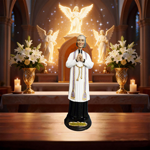 Icona Religiosa 'Sacerdote Parrocchiale' Statua in Resina Dipinta a Mano Dimensioni 4.8-12 Pollici Decorazione Natalizia e di Capodanno per la Casa - Product Image 5