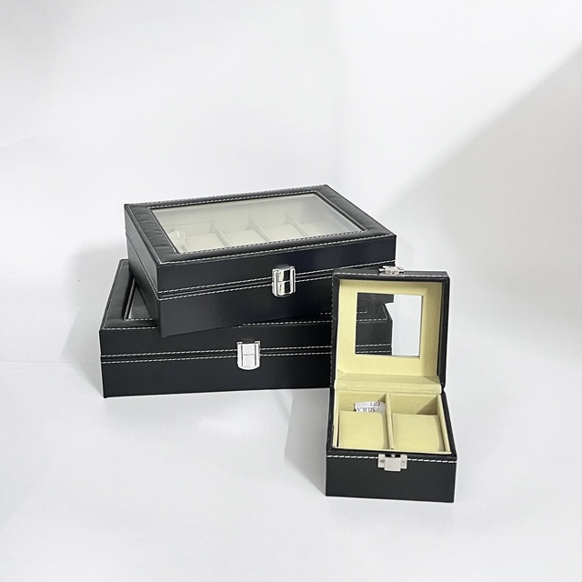 Luxury Men's Watch Box with Different Styles and Colors Magnetic Lid Accessory Case