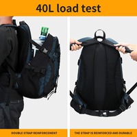 Sac à dos de trekking léger et imperméable de haute qualité, 40 L, avec courbe physiologique du dos pour la randonnée et le camping unisexe