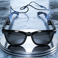 Lunettes de traduction en temps réel F75 AI avec musique, double chargement magnétique, étanches IPX5, légères et intelligentes