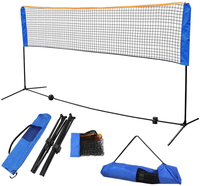 2020 meilleur réglable Portable pliable pliant hauteur cornichon balle Tennis Badminton filet support poteaux poste ensemble