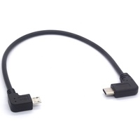 Micro USB mâle à angle droit USB type C 5A câble de données de charge rapide blindage de tresse en cuivre pur pour ordinateur