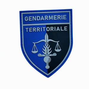 Patch 3D personnalisé en PVC, insigne en caoutchouc <span class=keywords><strong>Gendarmerie</strong></span> Territoriale, patchs tactiques de moral avec fixation auto-agrippante - Product Image 1
