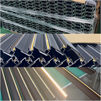 Profilé en aluminium noir pour nez de marche LED, éclairage antidérapant pour marches d'escalier, idéal pour les halls d'hôtels, les théâtres et les cinémas
