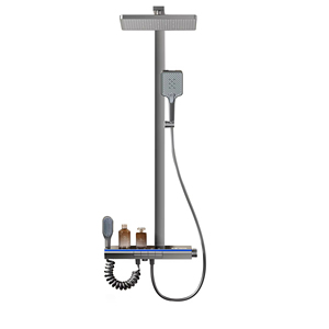 Nouveau design de système de <span class=keywords><strong>douche</strong></span> de salle de bain à touches LED avec cascade pour <span class=keywords><strong>baignoire</strong></span> et affichage de la température, <span class=keywords><strong>douche</strong></span> pluie - Product Image 2
