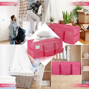 <b>Extra</b> <b>Large</b> PP Woven Storage Bags Comfortable Long Letter for Daily Gift Custom <b>Printing</b> Foldable Moving Bags for Shopping - Product Image 4