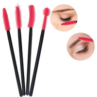 Vente en gros de 50 applicateurs de cils jetables brillants, ensemble de brosses à friser, mascara, bobines de sourcils, peigne, baguettes, pinceaux
