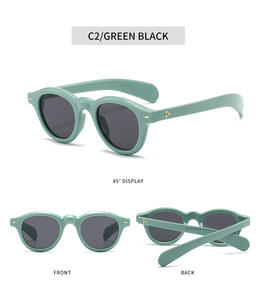 Оптовая Продажа с фабрики, Персонализированные Солнцезащитные очки с УФ-400 оттенками, модные пластиковые солнцезащитные очки, цветные солнцезащитные очки из поликарбоната, в форме лица с бриллиантами - Product Image 3