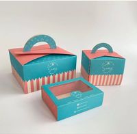Boîte à donuts personnalisée avec fenêtre transparente, grande boîte à pâtisserie pour l'emballage de boîtes à bonbons