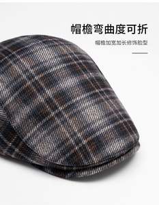 Nuevo Sombrero de Boina para Otoño e Invierno para Hombre y Mujer, Gorra Plana a Cuadros, Boina de Artista y Pintor para Hombre y Mujer, Boinas para Hombres Ingleses - Product Image 6