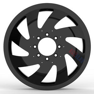 Jantes forgées de 26 pouces, jantes en alliage noires personnalisées pour pick-up, avec enjoliveurs flottants - Product Image 1