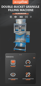 Machine d'emballage et de remplissage automatique à double trémie haute précision pour granulés alimentaires (sel, sucre) - Product Image 4